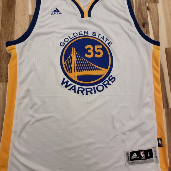 *RARE* Kevin Durant - Adidas Swingman - Golden State Warriors White Jersey (L) - Picture 1 of 4
